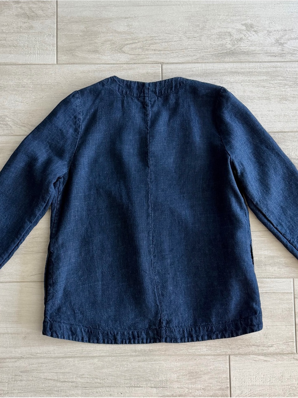 Pure Jill 100% Linen Open-Front Jacket Cardigan - Size L - Picture 2 of 12